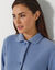 Peignoir polaire boutonné (bleu)