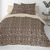 Linge de lit imprimé Léopard - coton (chocolat)