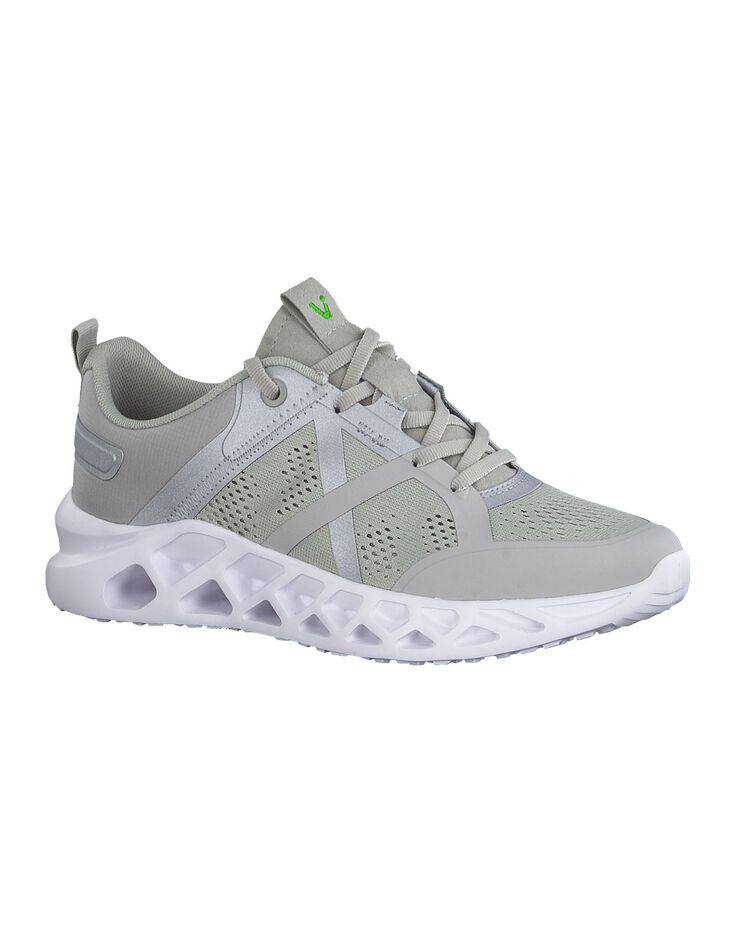 Baskets sneakers à lacets vert menthe - grande largeur (gris clair)