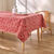 Nappe toile cirée imprimé courbes (rouge)
