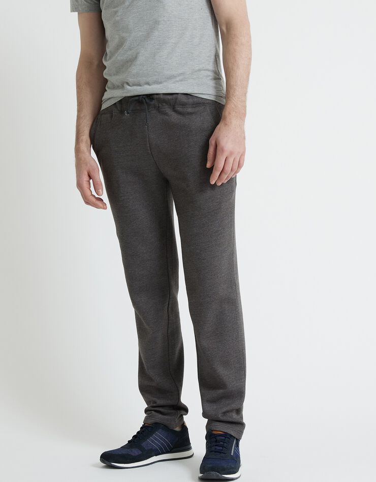 Pantalon jogging molleton bas droits (anthracite chiné) Pantalon jogging molleton bas droits (anthracite chiné)