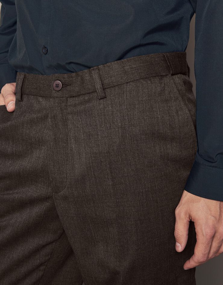 Pantalon ceinture ajustable invisible - polylaine (noisette) Pantalon ceinture ajustable invisible - polylaine (noisette)