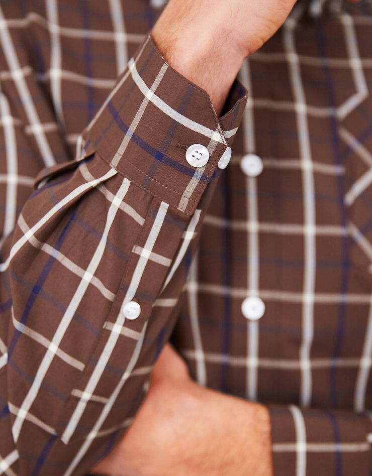 Chemise manches longues à carreaux (cuivre) Chemise manches longues à carreaux (cuivre)