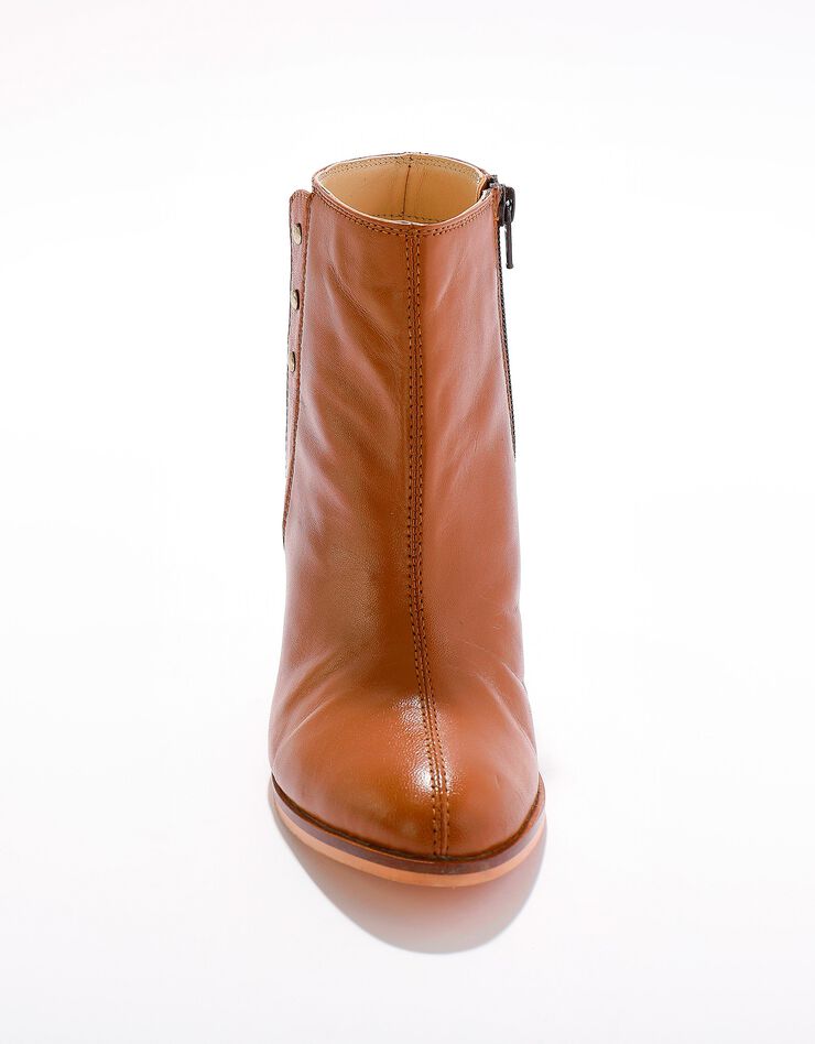 Boots cuir fantaisie cloutée (caramel) Boots cuir fantaisie cloutée (caramel)