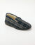 Chaussons homme &agrave; carreaux fourr&eacute;es laine (gris / bleu)