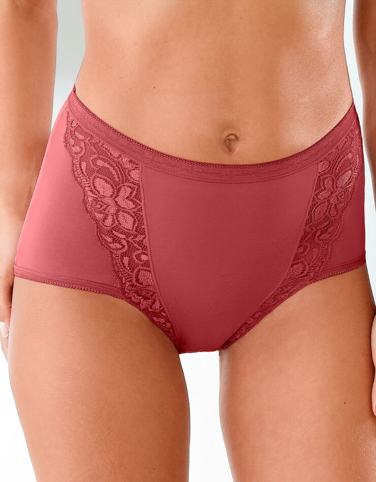 Culotte super maxi dentelle - lot de 3 (kaki + rose + terracotta) Culotte super maxi dentelle - lot de 3 (kaki + rose + terracotta)