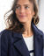 Manteau caban boutonné uni (marine)