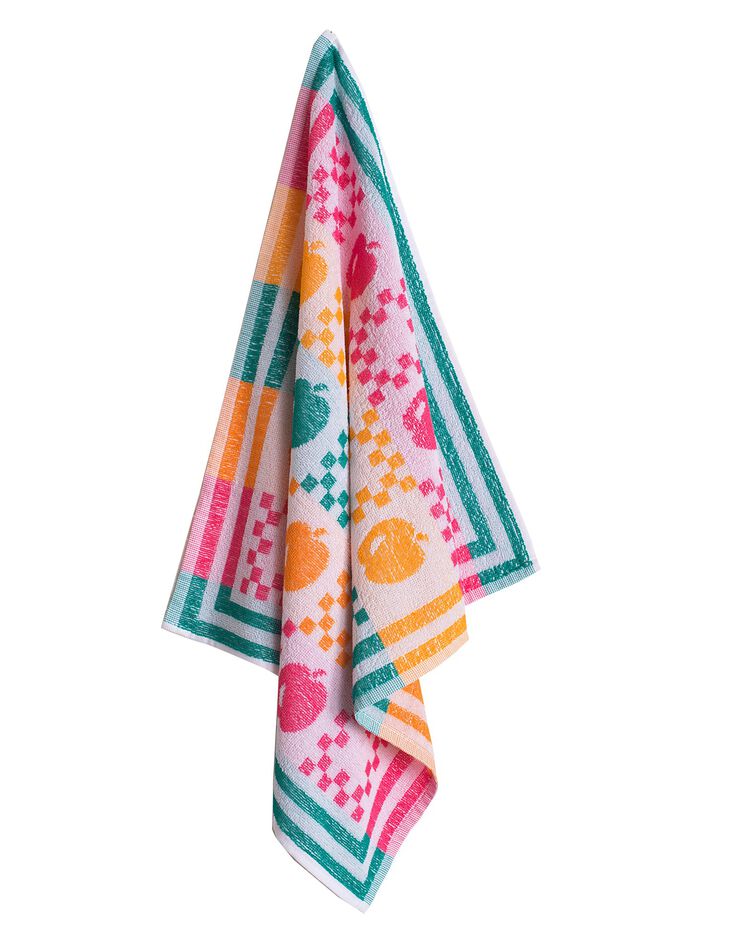 Essuie-mains éponge grande taille Pommes du verger - lots (multicolore)