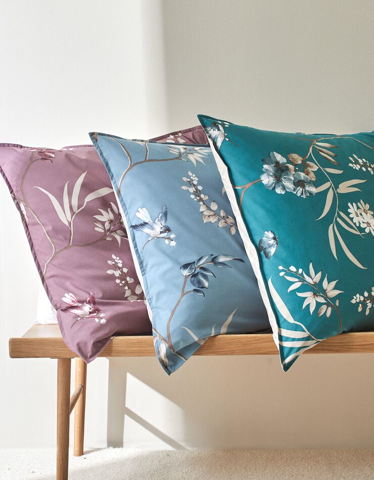 Linge de lit Anne en coton (parme)