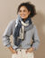Gilet moelleux en maille anglaise  (gris chiné)