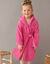 Peignoir enfant éponge à capuche personnalisable  (fuchsia)
