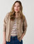 Gilet veste boutonn&eacute;, polyester recycl&eacute;** (gr&egrave;ge chin&eacute;)