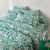 Linge de lit Montego en coton imprimé (vert)