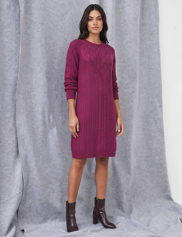 Robe pull torsad&eacute;e  (prune)