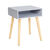 Table de chevet bicolore - 1 niche (gris)
