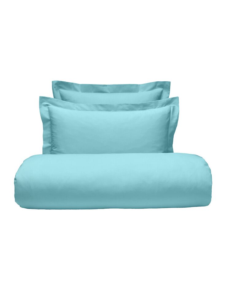 Linge de lit uni coton (lagon)