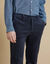 Pantalon ville velours côtelé élastiqué côtés (marine)