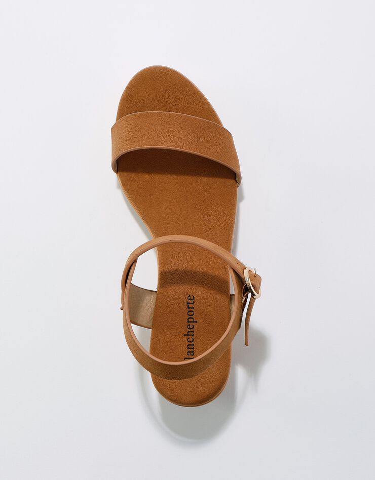 Sandales style sabot semelle légère effet bois (caramel) Sandales style sabot semelle légère effet bois (caramel)