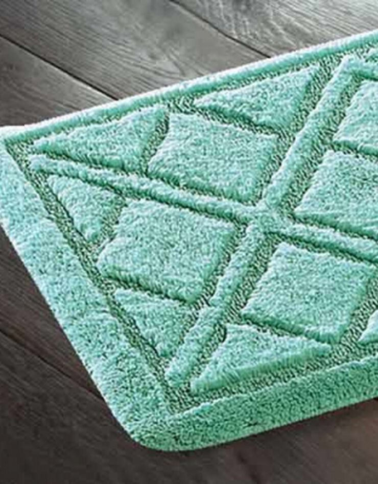 Tapis de bain losanges (menthe) Tapis de bain losanges (menthe)