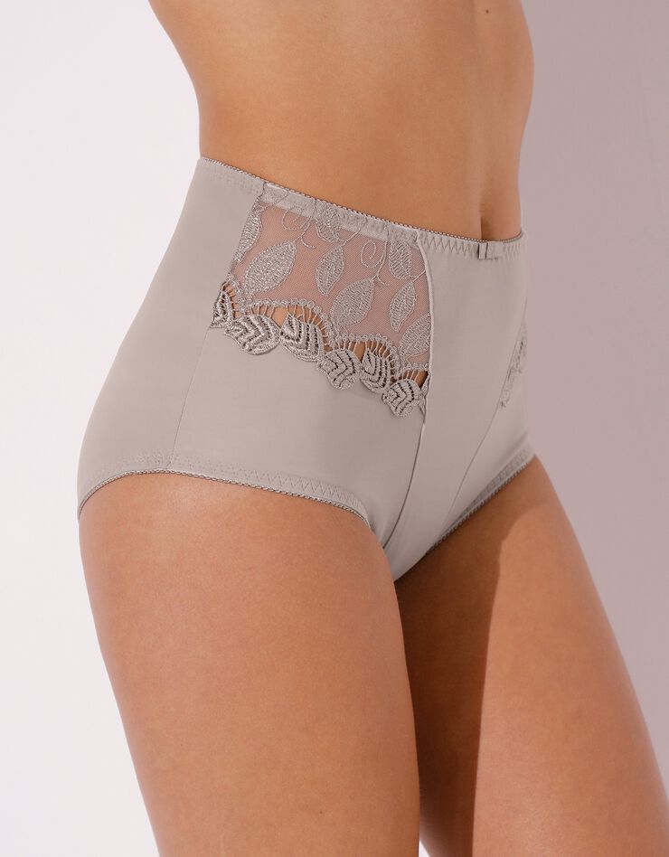 Gainette microfibre et guipure Rima - lot de 2 (taupe)
