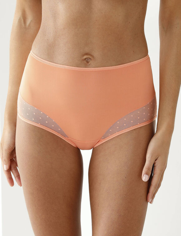 Culotte microfibre taille haute – lot de 2 (abricot)