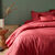 Linge de lit uni coton  (rose pivoine)