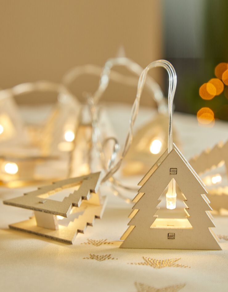 Guirlande lumineuse sapins à leds (blanc)