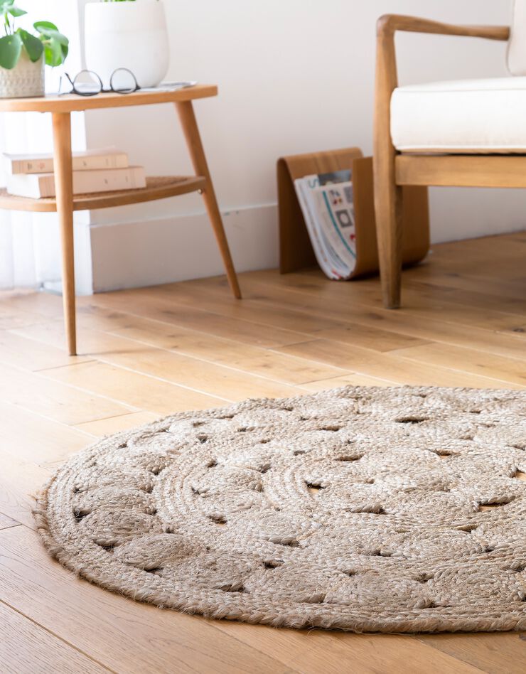 Tapis rond en jute (jute)