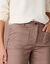Pantalon twill coupe large taille haute, grande stature (taupe)