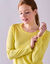 Pull col rond uni, manches longues (jaune pâle)
