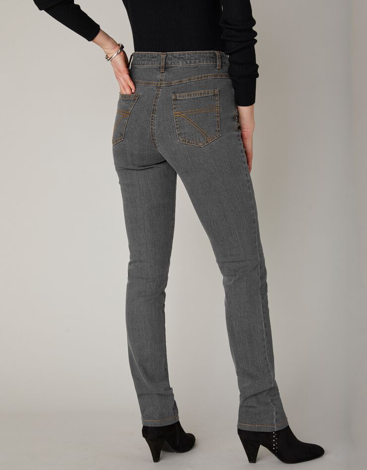 Jean coupe droite stretch - moyenne stature (gris foncé) Jean coupe droite stretch - moyenne stature (gris foncé)