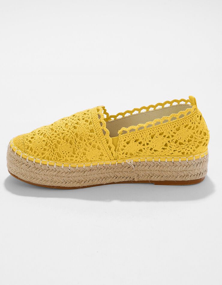 Espadrilles macramé semelle corde "plateforme" (curry) Espadrilles macramé semelle corde "plateforme" (curry)