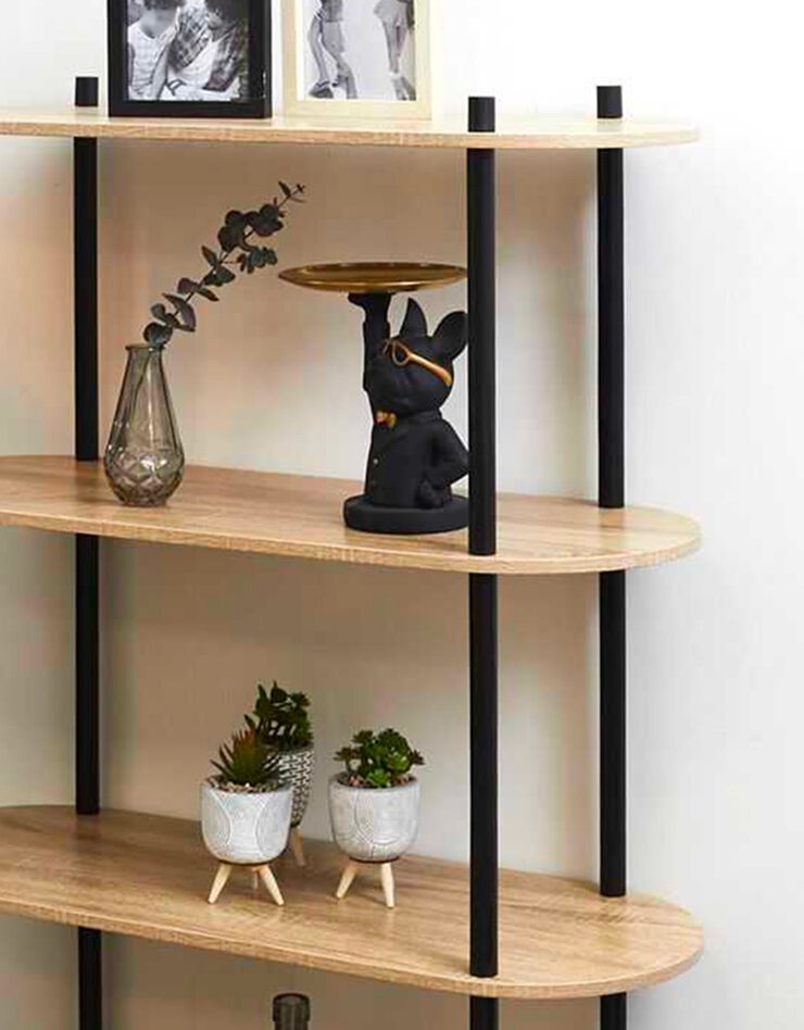Etagère ovale NEODE - 4 niveaux (naturel)