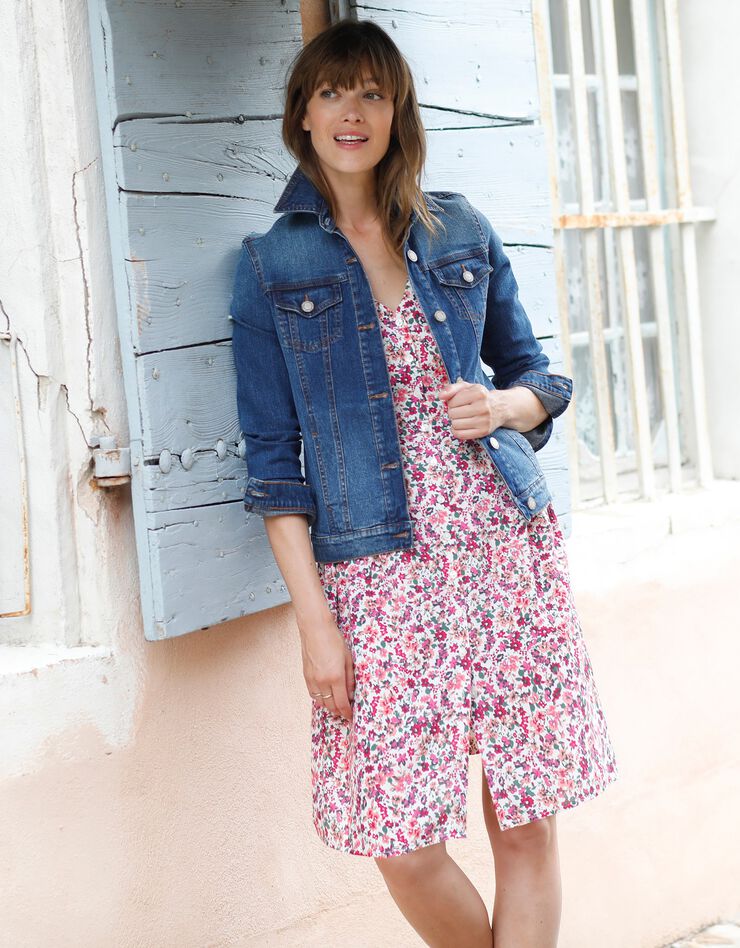 Veste boutonnée en jean (stone)