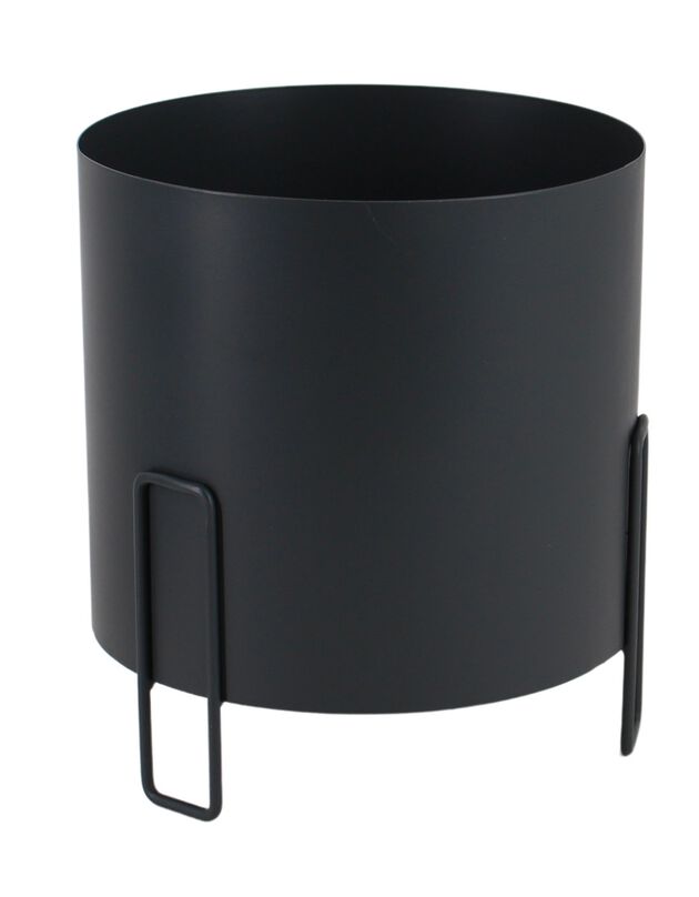 Pot en métal avec pieds (noir)