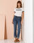 T-shirt manches courtes imprimé "Summer" (blanc / marine)