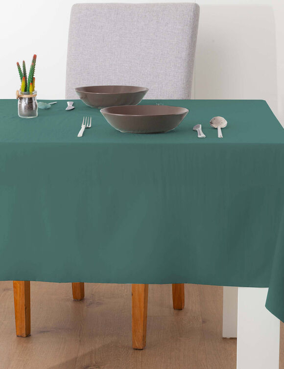 Nappe unie toucher peau de p&ecirc;che (bleu canard)