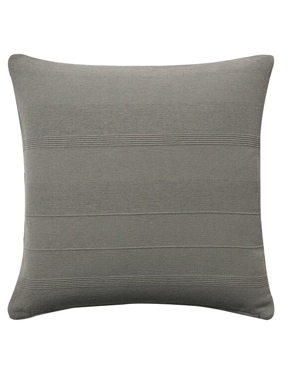 Housse coussin unie coton tissage artisanal - lot de 2 (gris perle)