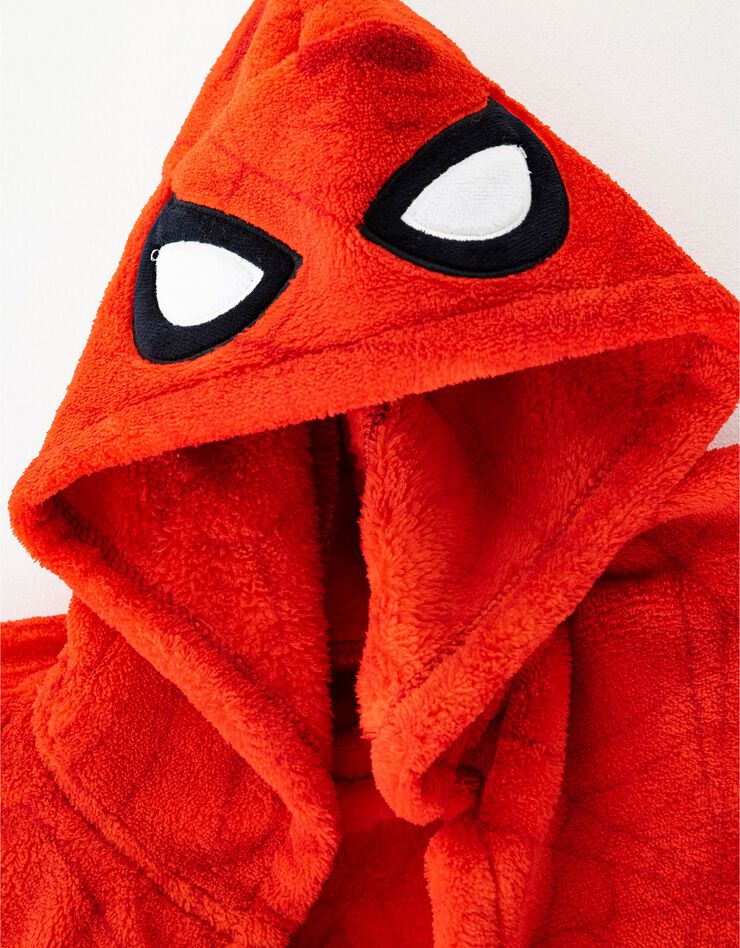Robe de chambre enfant capuche Spider-Man® personnalisable - polaire (rouge)