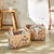 Panier en jute imprimé - lot de 2 (ficelle)