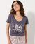 Tee-shirt manches courtes coton uni imprimé placé "Beautiful"  (gris anthracite)