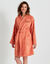 Peignoir court mixte uni col kimono, &agrave; personnaliser - &eacute;ponge bouclette 380 g/m&sup2; (tomette)