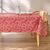 Nappe toile cirée imprimé courbes (rouge)