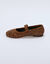 Babies cuir motif l&eacute;opard (marron / noir)