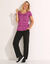 T-shirt fluide imprimé végétal (violet)