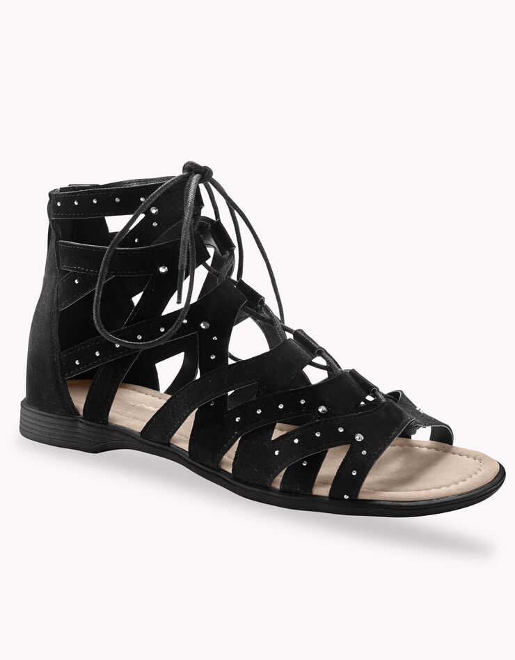 Sandales spartiates à strass - noir (noir) Sandales spartiates à strass - noir (noir)
