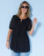 Tunique plumetis unie, polyester recyclé(**) (noir)