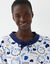 Pyjama femme imprim&eacute; "coeurs" (marine)