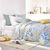 Linge de lit Garance en coton imprimé (bleu)