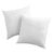 Coussin carré rectangulaire à recouvrir - lot de 2 (blanc)